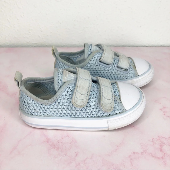 Converse sneakers All Star V2 Oxford mesh porpoise blue size 6 infant - Picture 1 of 14